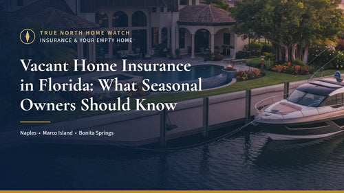 Mediterranean-style Florida waterfront home with the title Vacant Home Insurance in Florida
